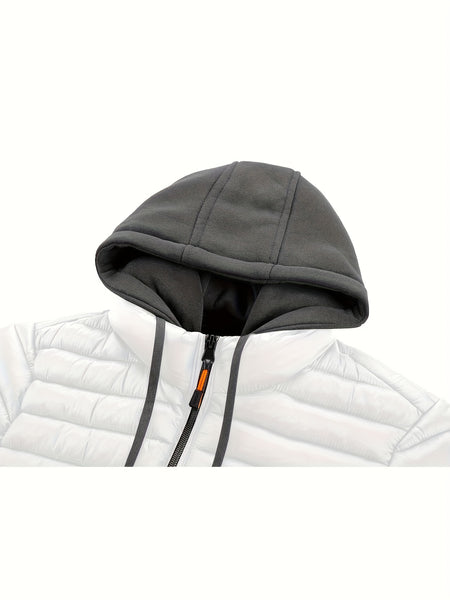 Lightweight Warm Hooded Jacket - Windproof, Ultra-Warm Padding, Quilted Design, Practical Storage Pockets, Suitable for Winter Daily Wear and Outdoor Occasions, Nylon Fabric, Zip Closure, Regular Fit, Winter Coat | Hooded Jacket |