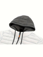 Lightweight Warm Hooded Jacket - Windproof, Ultra-Warm Padding, Quilted Design, Practical Storage Pockets, Suitable for Winter Daily Wear and Outdoor Occasions, Nylon Fabric, Zip Closure, Regular Fit, Winter Coat | Hooded Jacket |