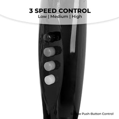 16 Inch Pedestal Fan with Oscillation, 3 Speed Settings, Adjustable Height & Tilt, Floor Standing Fan for Home & Office