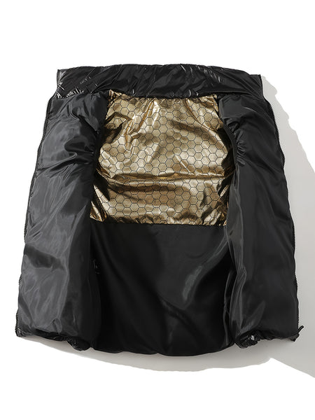 Middle Eastern Black Golden Vest for Couples, Unisex Hooded