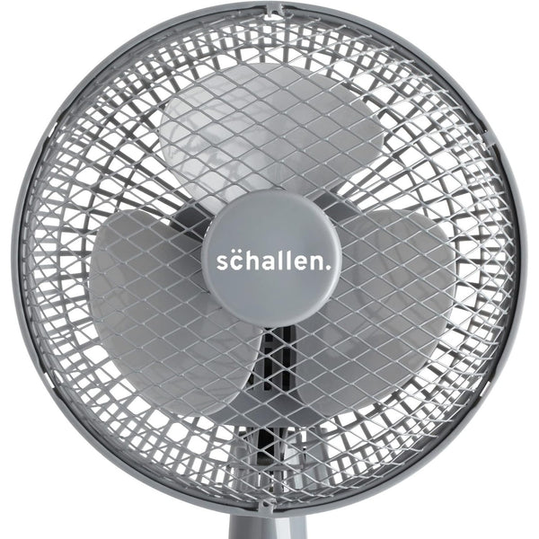 Schallen Grey Mini Table Fan Office Desk Home 6 Inch Small Electric Desk Fan Portable Air Cooling Fan Quiet Mini Desktop Fan with Tilt Function Worktop Office Home Bedroom PC Cooling Fan Compact Lightweight Air Circulator UK Plug Grey Black or White Porta