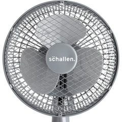 Schallen Grey Mini Table Fan Office Desk Home 6 Inch Small Electric Desk Fan Portable Air Cooling Fan Quiet Mini Desktop Fan with Tilt Function Worktop Office Home Bedroom PC Cooling Fan Compact Lightweight Air Circulator UK Plug Grey Black or White Porta