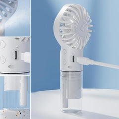 SJMR Handheld Mist Fan – Portable & Lightweight Rechargeable Mini Fan with Cooling Spray for Travel, Outdoor, Gym, Office & Summer Use