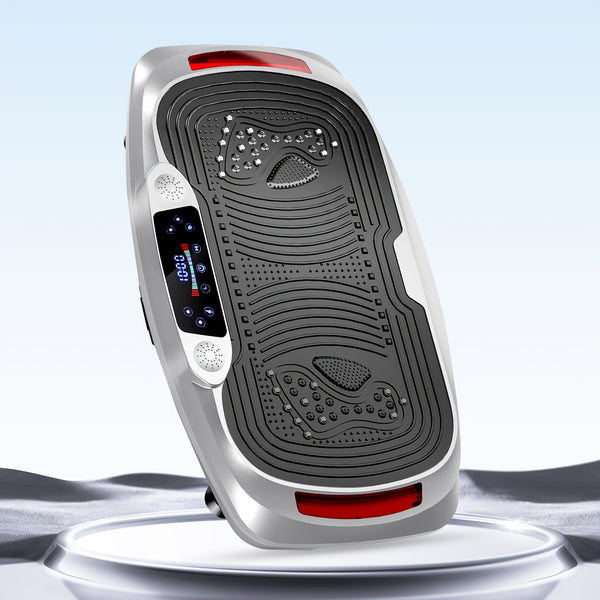 Smart Fat Elimination Vibration Plate | 300W Quiet Engine | 120 Speed Settings | Tension Rope | Silvery EU Standard | Fitness Support Vibration Device, Without Battery