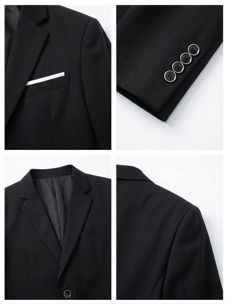 Tongtongbang Selection: Men's High-End New Style 2-Piece Suit Set (Jacket and Trousers) Suitable for Formal Occasions and Banquets