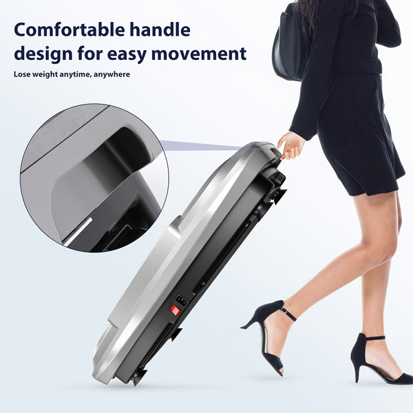 Smart Fat Elimination Vibration Plate | 300W Quiet Engine | 120 Speed Settings | Tension Rope | Silvery EU Standard | Fitness Support Vibration Device, Without Battery