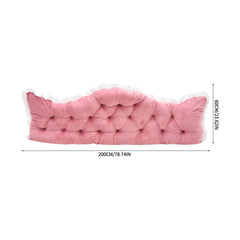 Large Ultra-Soft Comfortable Plush Backrest Pillow, Princess Style Reading Cushion, Neck and Back Support, Luxurious Fashionable Home Style Multifunctional Lace Ruffled Headboard Cushions, Suitable for Bedroom, Living Room, Dorm, Sofa Home Decor, Machine
