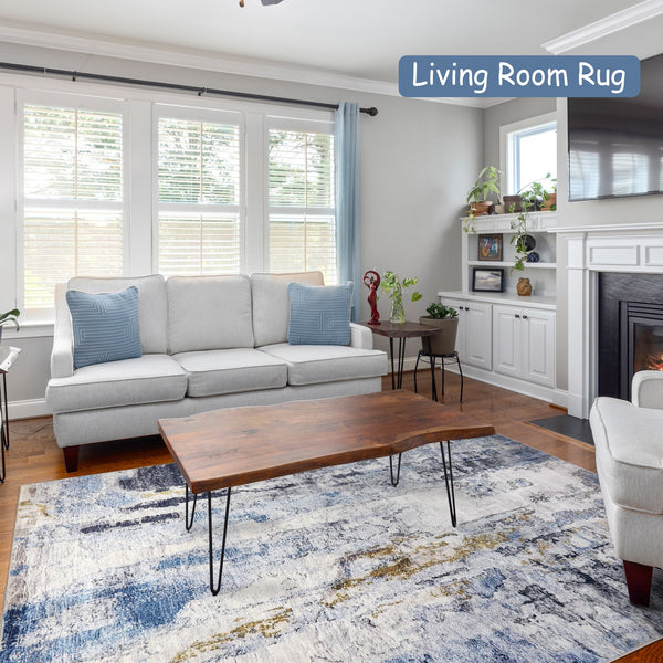 1pc Area Rug Modern Abstract Living Room Boho Art Bedroom Dining Room Nursery Lounge Home Office Grey/ , Home Practical Carpet Round and Rectangular