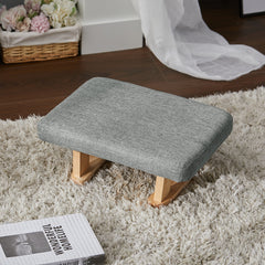 Small Linen Padded Stool Sofa Side Footstool Footrest Hallway Shoe Stool Living Room Bedroom Stool Seat