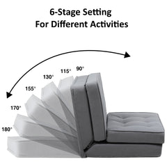 Folding Sofa Bed Adjustable Lazy Tatami Sofa Convertible Floor Couch 5 Levels Adjustable Backrest Lounge Chaise for Living Room Bedroom Guest Room