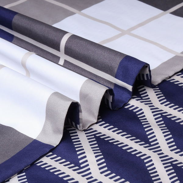 3-Piece Check Duvet Cover Set – Wrinkle-Resistant Modern Design, Ultra-Soft & Smooth Microfiber Bedding, All-Season Comfort, Machine Washable with Pillowcases, Available in All Sizes