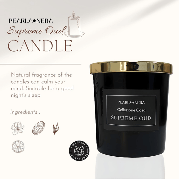 Scented Candles 7oz Soy Wax Candles for Home- Arabian Oudh Amber Rose Blossom - Meditation Aromatherapy Candle Gift Set- Relaxation Gifts for Women and Men- Upto 60 Hours