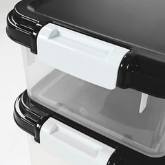 Taylor & Brown 3-Piece 50L Airtight Pet Food Storage Container Combo with Scoop and Treat Box for Dog Cat and Bird Food, Keep Pests Out, Translucent Body, Easy Mobility