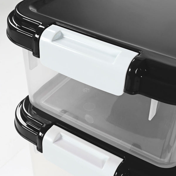 Taylor & Brown 3-Piece 50L Airtight Pet Food Storage Container Combo with Scoop and Treat Box for Dog Cat and Bird Food, Keep Pests Out, Translucent Body, Easy Mobility