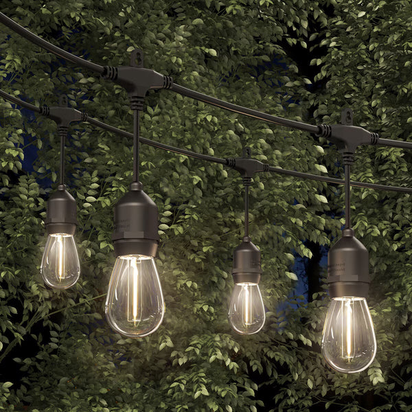 Artika Blaze 40Ft - 20 Bulb Outdoor Solar String Lights in Matte Black