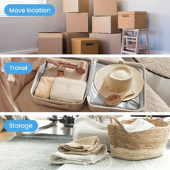 Space Saver Bags, Pack of 12 Jumbo Vacuum Storage Bags, Compressed Sealer Bags Storage for Clothes, Comforters, Beddings and Blankets with Hand Pump