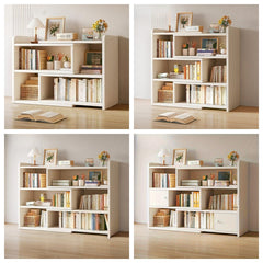Expandable Desktop Bookcase, Freestanding Multi-layer Bookshelves, Adjustable Width Bookshelf Book Shelf Storage Unit, Multifunctional Storage Rack Book Shelf for Home Office Storage Organization