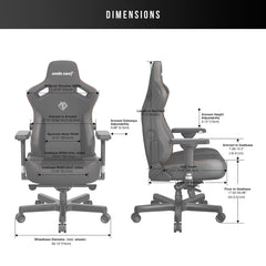 Anda Seat Kaiser Series 3 Large Gaming Chair, Black