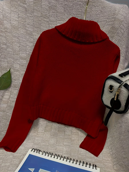 Christmas Women's Elegant Cardigan - Front Zipper & Multi Buttons, Stand-Up Collar Sweater, Structured Fit for Office, Party, Everyday - All-Season Chic Outerwear, Office Wear, Textured Knitwear, Ribbed Texture, Stylish Coverup, Working Professionals