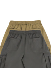 2pcs Men'S Cargo Shorts, Drawstring Waist Multi-Pocket Men'S Shorts