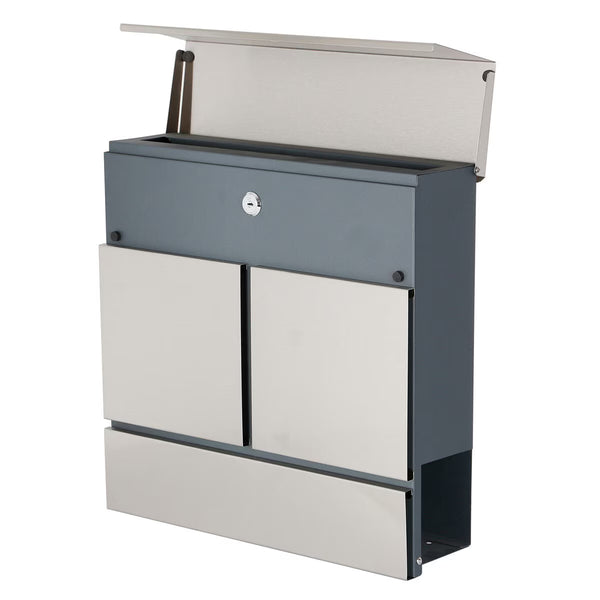 Phoenix Estilo Top Loading Letter Box MB0124KS in Stainless Steel with Key Lock
