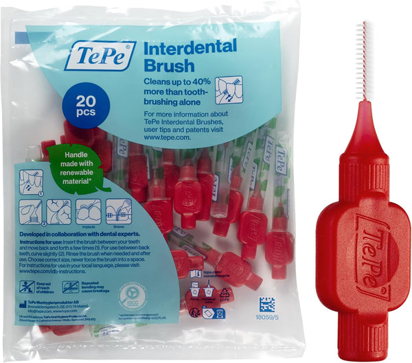 Tepe Interdental Brush, Original, Yellow, 0.7Mm/Iso 4, 8Pcs, Efficient Cleaning between Teeth, Plaque Remover and Dental Flosser for Small Gaps