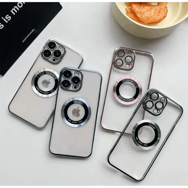 Magnetic Phone Casefor iPhone 14, 14 plus, 14 Pro, 14 Pro Max Titanium Metallic Color Luxury Phone Case Support Wireless Charging with Lens Protector Shockproof Clear Cover