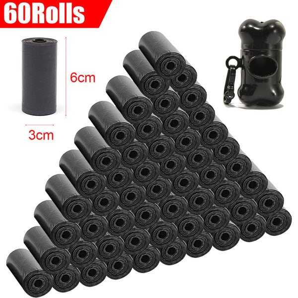 1200pcs/60 rolls Thickened Pet Poop Bag, Easy to Clean, , Perfect for Dog Poop, Pet Poop Bag|Playful Design|Leak Proof Material, Bagp Waste Bags with Dispenser UK