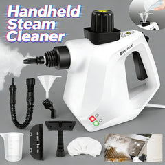 Steam Cleaner Handheld, Steamer for Cleaning, 2.5m Power Cord, Steam Gun, Multi-Purpose Steamer with 7 Accessory Kit for Sofa, Kitchen, Tile, Curtains, Carpets, Window (White)