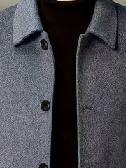 [Wanrenshan OBM] 2025 American Style New Men'S Casual Classic Versatile Solid Color Side Double Pocket Easy Design Handsome Dad Wrinkle-Resistant Non-Iron Single-Breasted Light Luxury Trench Coat