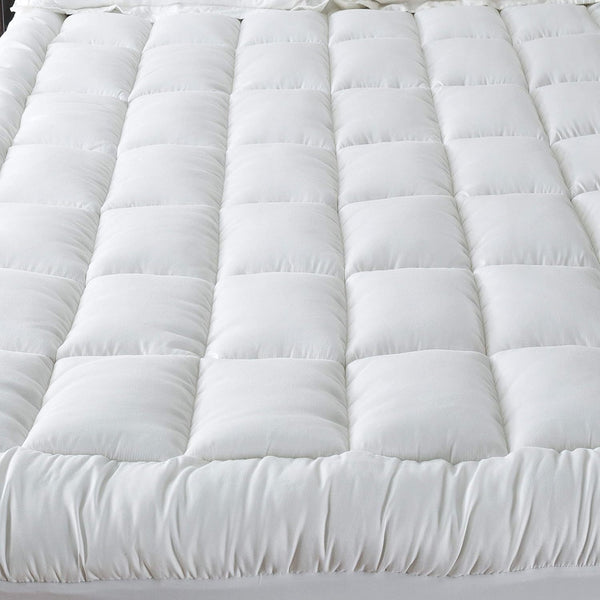 4As Microfibre Mattress Topper 4 Inch/10cm 1100 GSM Heavy Fill Super Soft and Fluffy Hand Filled Single Double King Super King Box Stitched