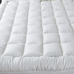 4As Microfibre Mattress Topper 4 Inch/10cm 1100 GSM Heavy Fill Super Soft and Fluffy Hand Filled Single Double King Super King Box Stitched