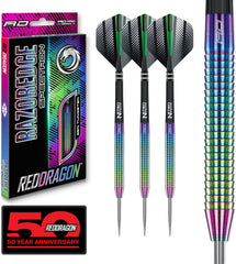 RED DRAGON Razor Edge Spectron - Tungsten Professional Steel Darts Set with Flights and Shafts - Available in 20G, 22G, 23G, 24G, 26G