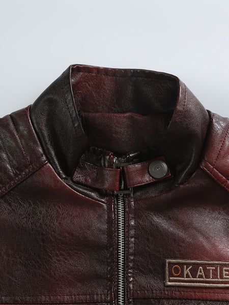 Autumn And Winter Small Collar Jacket Male Korean Version Slim Jacket New Trend Motorcycle Jacket Male Bomber Jacket Jacket for Men