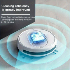 3-in-1 Robot Vacuum Cleaner | 4, 000 Pa Powerful Suction, Up to 90mins Runtime, Low Noise, Suitable for Hard Floors, Flatmarble Tiles, and Wood Floors | USB Charging, Hair Anti-Tangling, Blow and Suction Integrated, Crash Protection