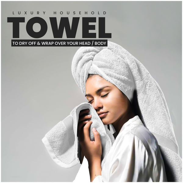 10pcs Towel Bale Set | Luxurious 100% Cotton Towels Family Pack | Quick-Drying, Highly Absorbent & Ultra-Soft Fabric | Includes 4 Face Towels, 4 Hand Towels, 2 Bath Towels | Available in 16 Elegant Colours | Ideal for Home, Gym, Spa, or Beach Use | Durabl