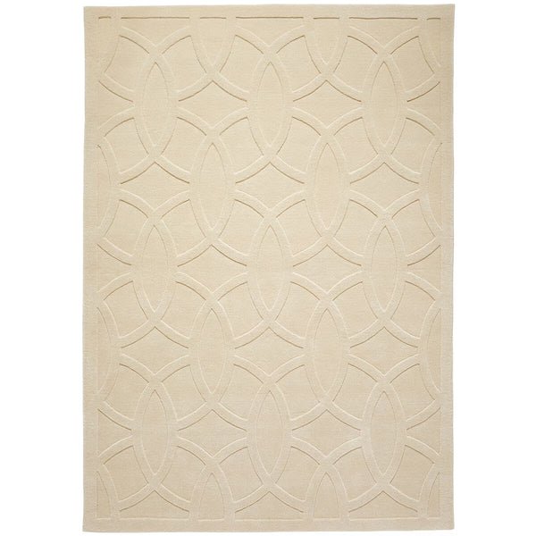Concept Looms Priory Ivory Circles Rug in 4 Sizes