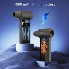 Compressed Air Dust Collector, 150000 RPM Turbo Fan Jet Air Blower Portable High-Speed Air Blower, 5000Mah Rechargeable Battery, Brushless Motor Violent Fan, Handheld Outdoor Hair Dryer, Snow Blower, Suitable for Computer Keyboard, Car, Home