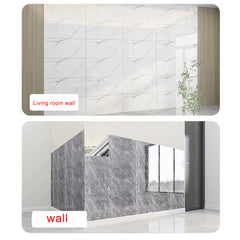 12/24/36pcs Contemporary Marble Pattern Self-Adhesive Wall Stickers - Waterproof & Oil-Resistant &Glossy Finish, Easy Peel & Stick for Kitchen, Bathroom, Glass, Walls - Removable Modern Home Decor, Bathroom Wall Stickers, Kitchen Decor, Easy install Decal