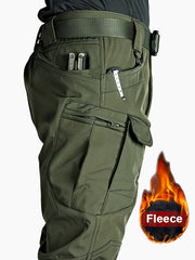 Lined Tactical Cargo Pants | Thickened, Fleece Multi-Pocket Design, Windproof, Stretch Fabric, Perfect for Winter Outdoor Activities, No Belt