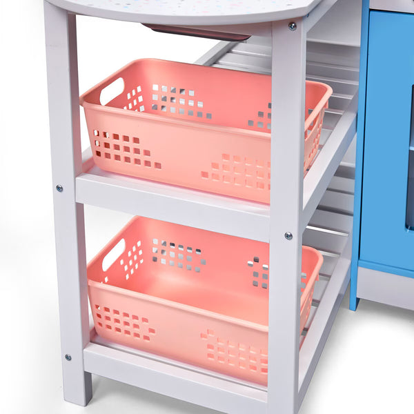 Plum Penne Pantry Wooden Corner Kitchen with Fridge - Berry Blue (3+ Years)
