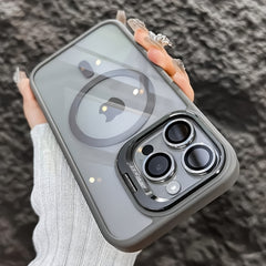 Phone Case: Stand Holder Cases for iPhone 16, 15, 14, 13, 12, 11 Pro Max Plus with Magsafe Magnetic Clear Camera Flip Cap Lens Protection Cover