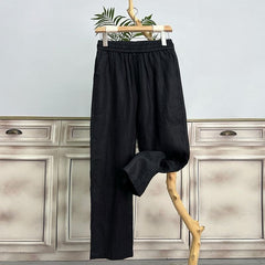 Women's Comfortable Straight-leg Pants - Lightweight Summer Casual Trousers, Wide-leg, Loose-fit, Breathable Straight-leg Pants