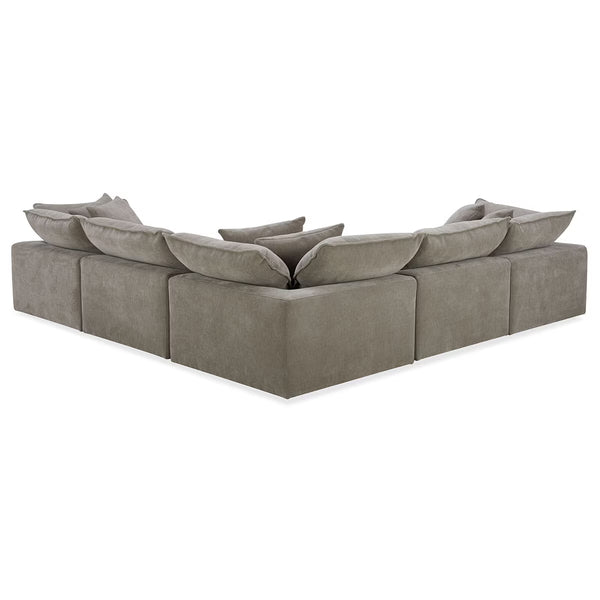 Aiden & Ivy Sereen Beige Fabric 6 Piece Modular Sofa