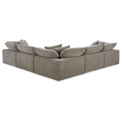 Aiden & Ivy Sereen Beige Fabric 6 Piece Modular Sofa