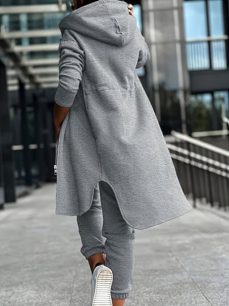 Fashion Women'S Solid Color Sweatshirt Set, Directional Style