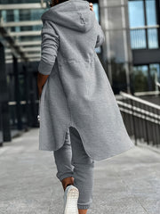 Fashion Women'S Solid Color Sweatshirt Set, Directional Style