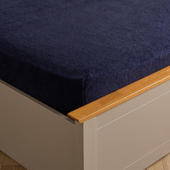 Brentfords Teddy Fleece Fitted Bed Sheet Plain Thermal Warm Soft Luxury Bedding, Charcoal Grey - Double