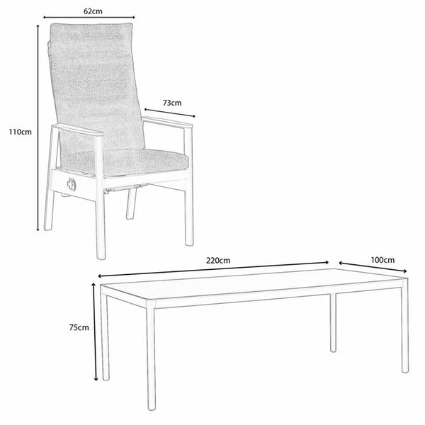 Norfolk Leisure Sterling 7 Piece Rope Dining Set