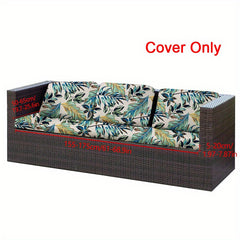 Stretchable Outdoor Cushion Covers for a 1/2/3 Seat Patio Sofa, Designed for Rattan Couches And Chairs